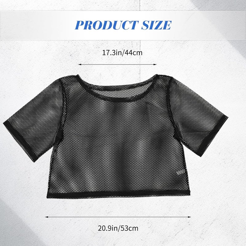 PKRFCJ 80s Neon Shirts for Women, Fishnet Top, Casual Neon Clothes, Off-Shoulder T-Shirt, Suitable for Masquerade Disco Party - Image 3